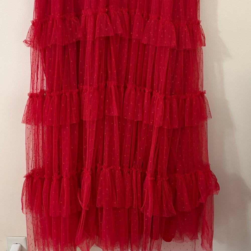 NWT Ivy City Co Red Star Tulle Maxi Dress 3X - Picture 12 of 15